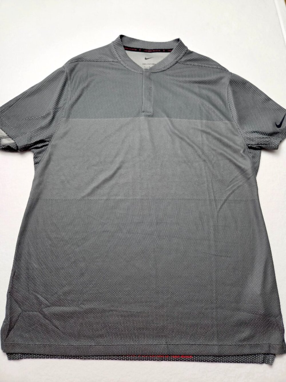 Nike Tiger Woods Collection Dri-FIT ADV Gray Golf Polo Shirt Men's Large